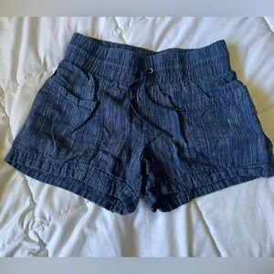 Athleta Blue Linen Shorts Sz 6